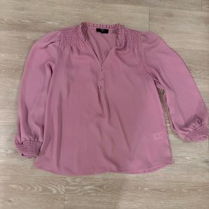 Tahari Long Sleeve Pink Top - Small